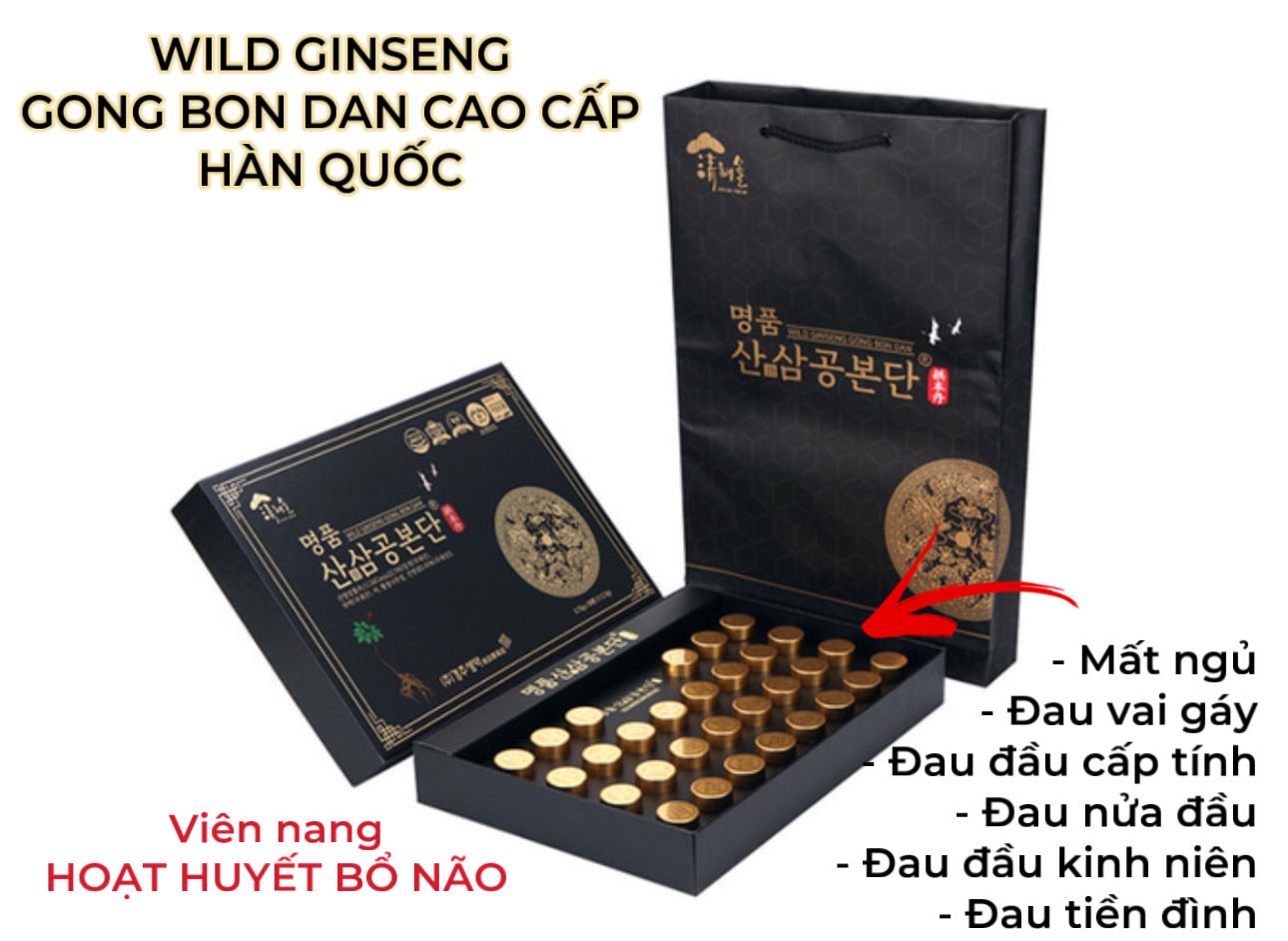 WILD GINSENG GONG BON DAN CAO CẤP ( hàng nội địa Hàn) - VIÊN ĐAN HOẠT HUYẾT BỔ NÃO