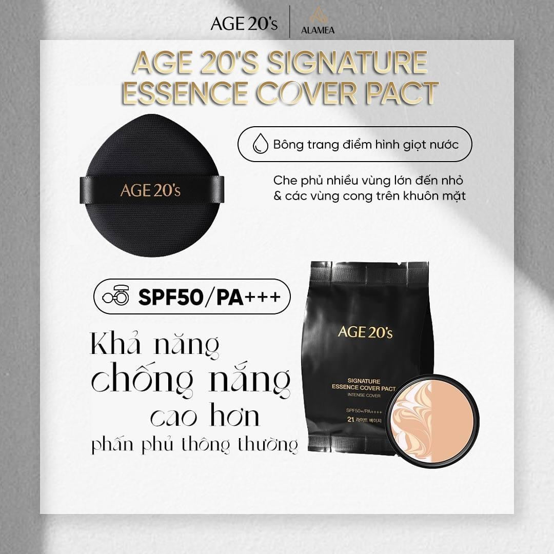 Phấn tươi Age20s Signature Essence Cover Pact - Intense cover