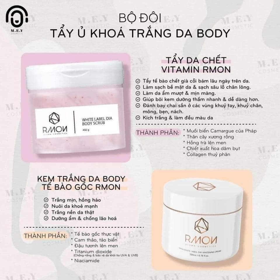 MUỐI TẨY DA BODY RMON WHITE LABEL DIA BODY SCRUB