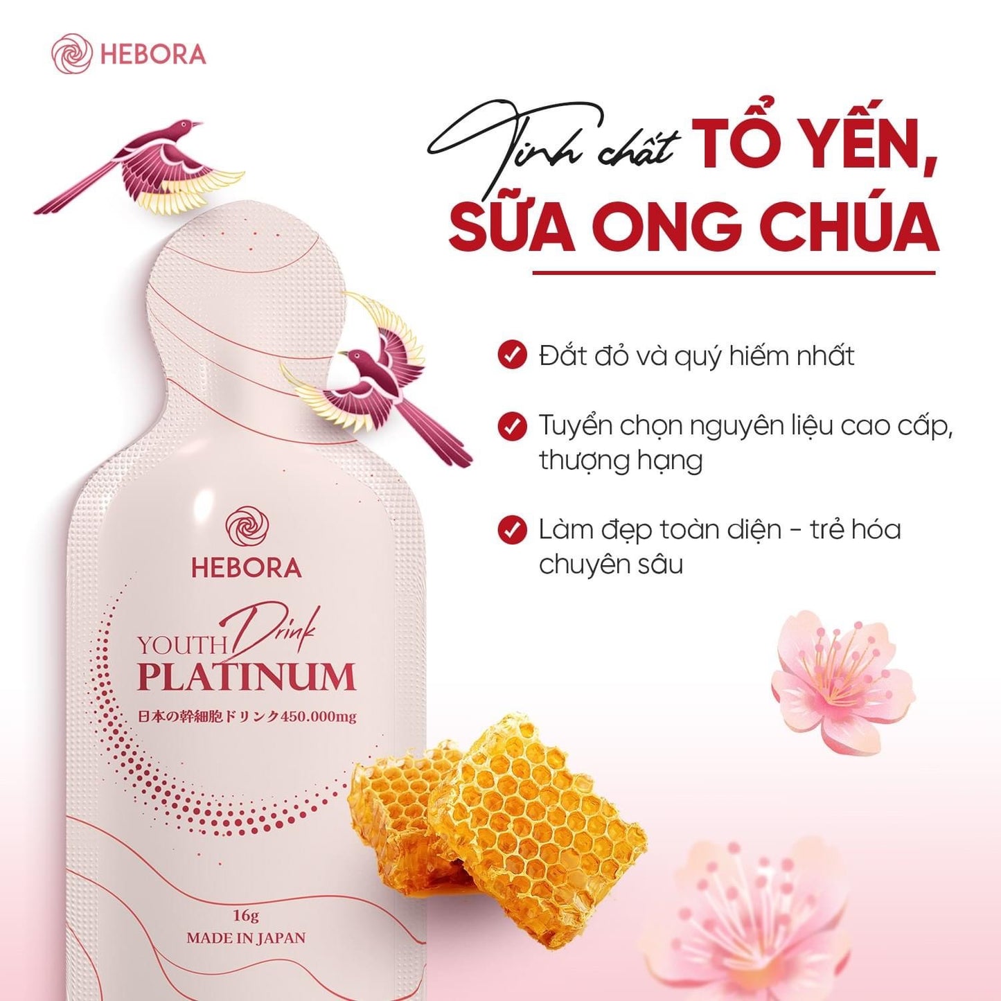 Nước uống tế bào gốc Placenta Hebora