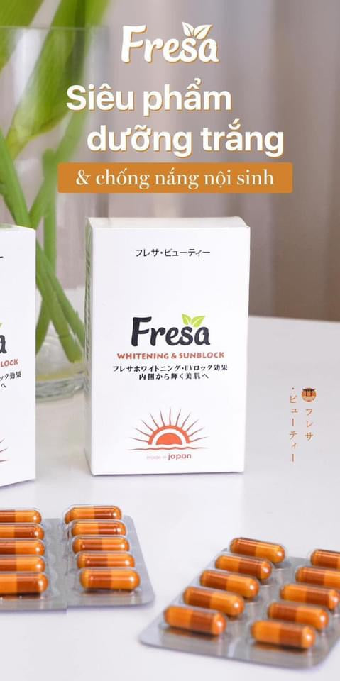 Viên uống duỡng trắng & chống nắng nội sinh FRESA