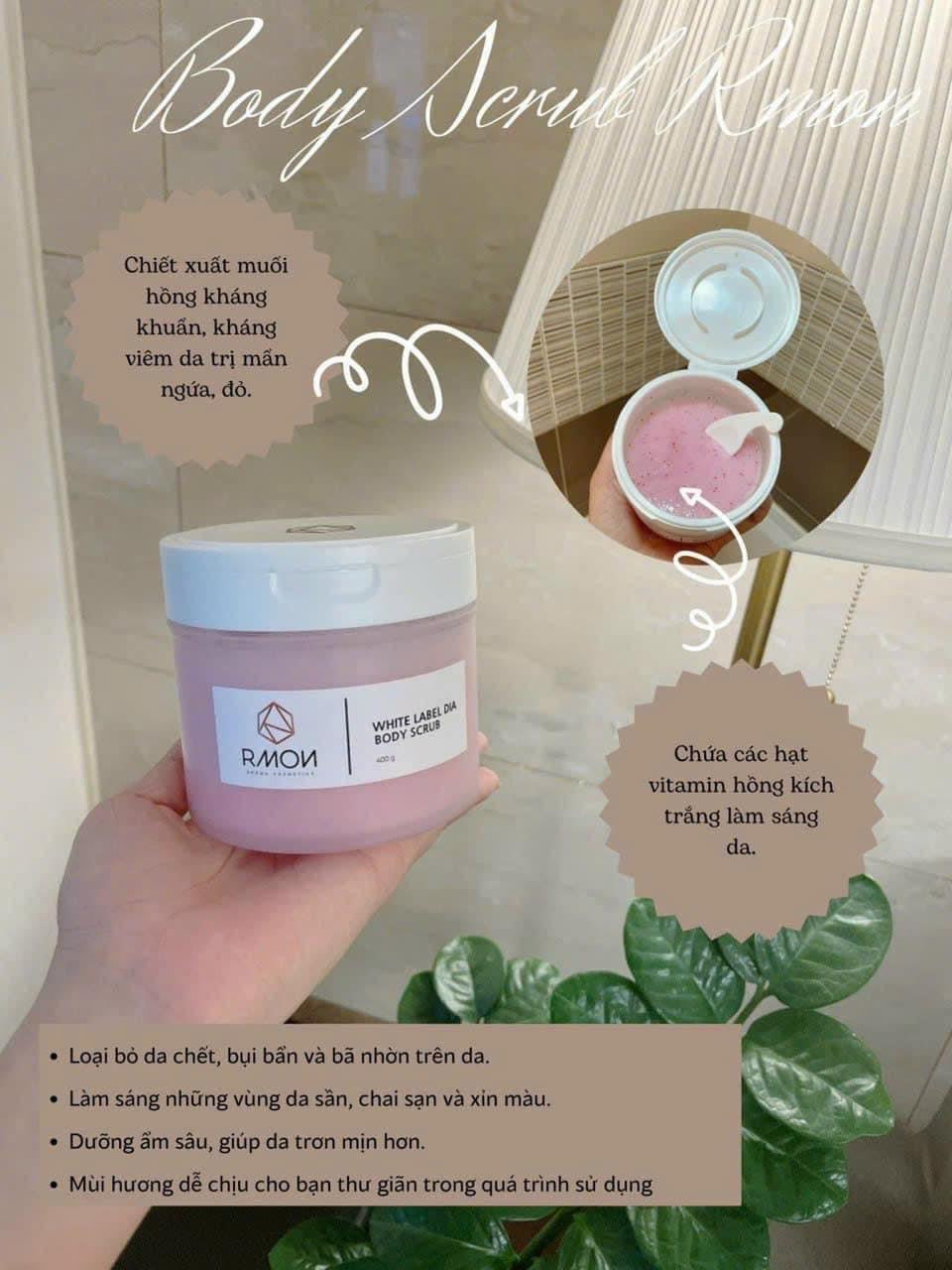 MUỐI TẨY DA BODY RMON WHITE LABEL DIA BODY SCRUB