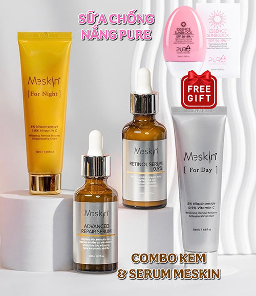 SERUM RETINOL 0.5% MESKIN & SERUM DNA TÁI TẠO MESKIN