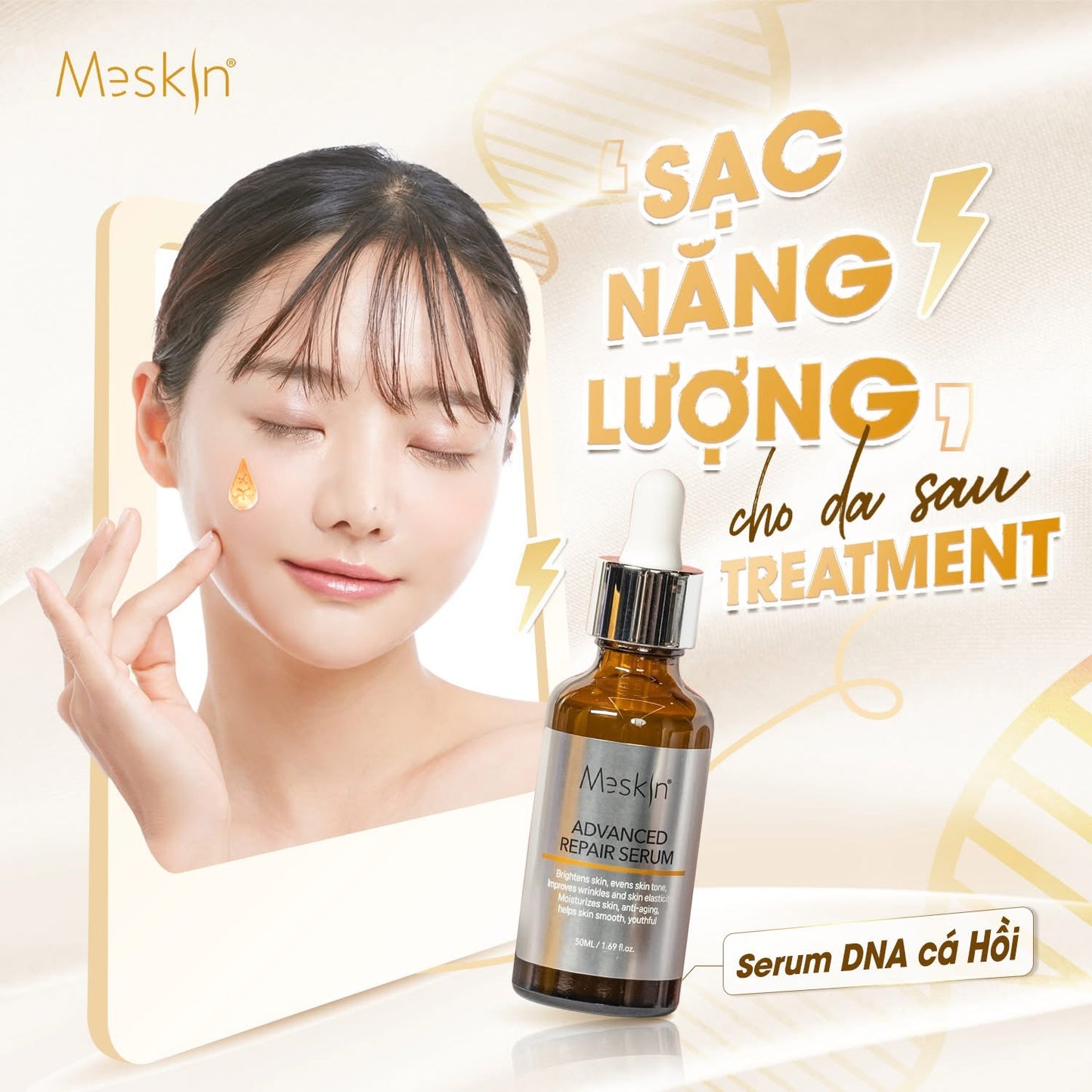 SERUM RETINOL 0.5% MESKIN & SERUM DNA TÁI TẠO MESKIN