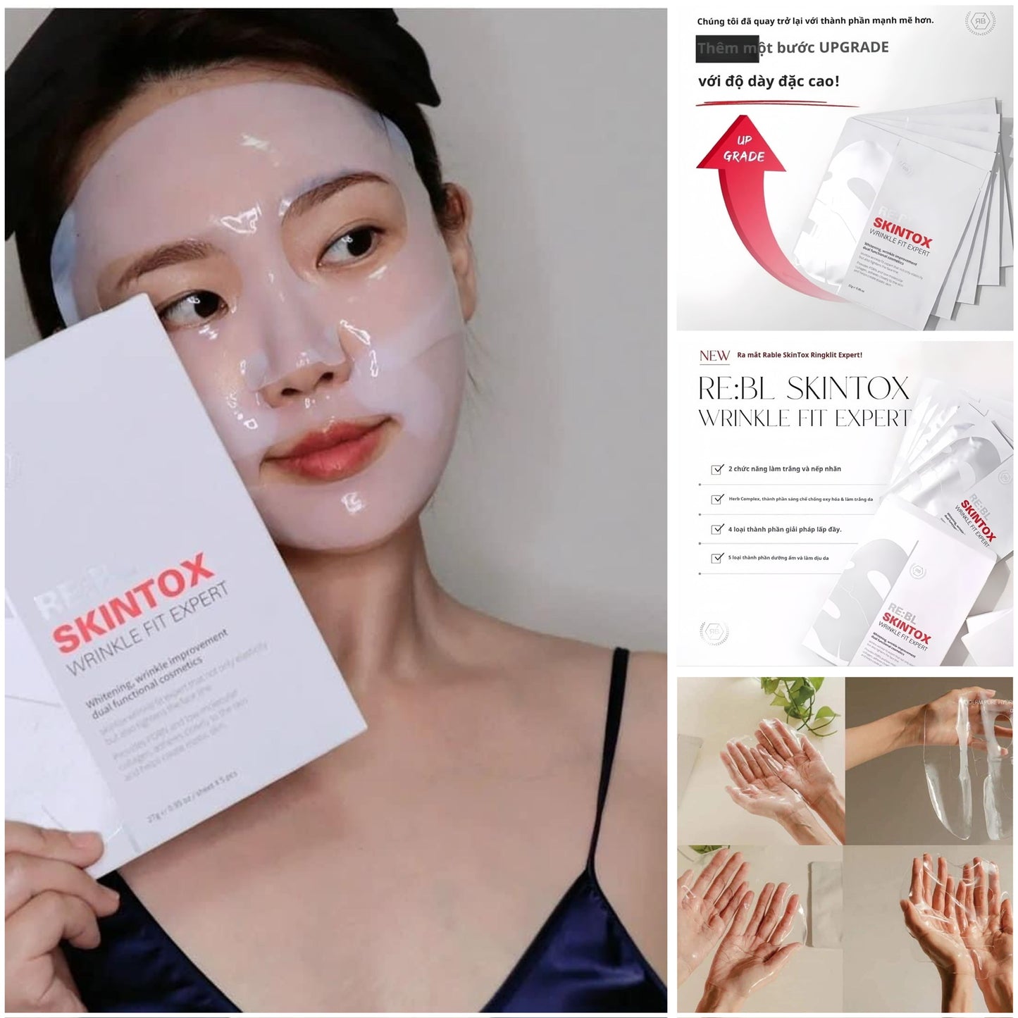 SKINTOX WRINKLES FIT EXPERT MASK - MẶT NẠ NÂNG CƠ, CHỐNG CHẢY XỆ