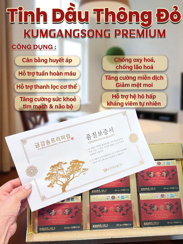 Tinh dầu thông đỏ KumGangSong Premium 180 viên