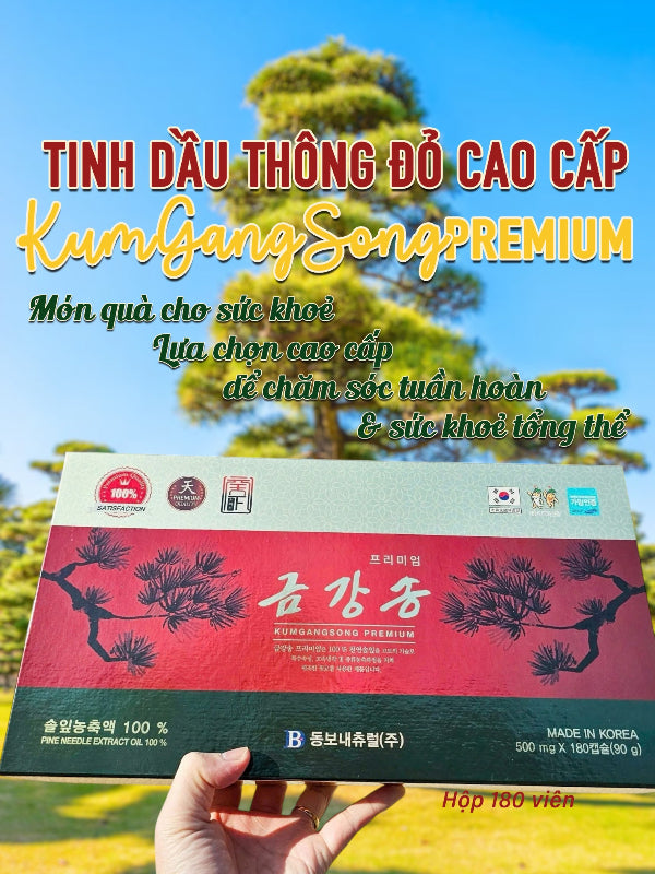 Tinh dầu thông đỏ KumGangSong Premium 180 viên