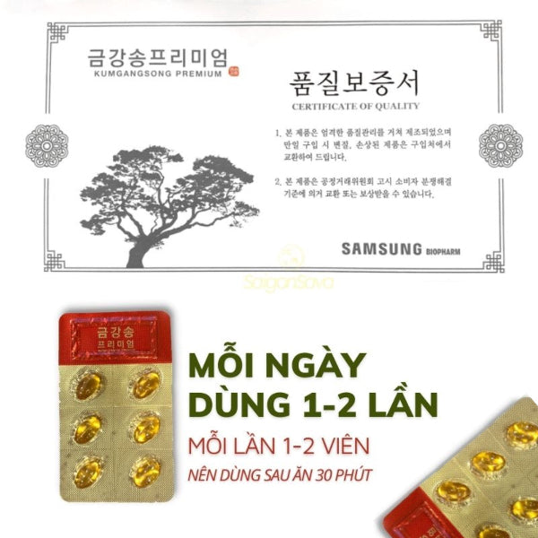Tinh dầu thông đỏ KumGangSong Premium 180 viên