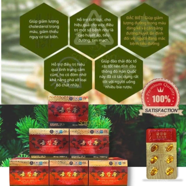 Tinh dầu thông đỏ KumGangSong Premium 180 viên