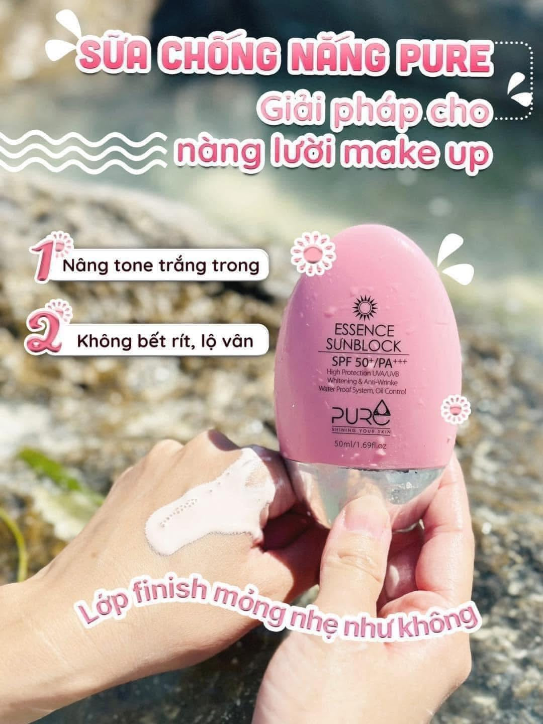 SỮA CHỐNG NẮNG NÂNG TÔNG PURE KOREA