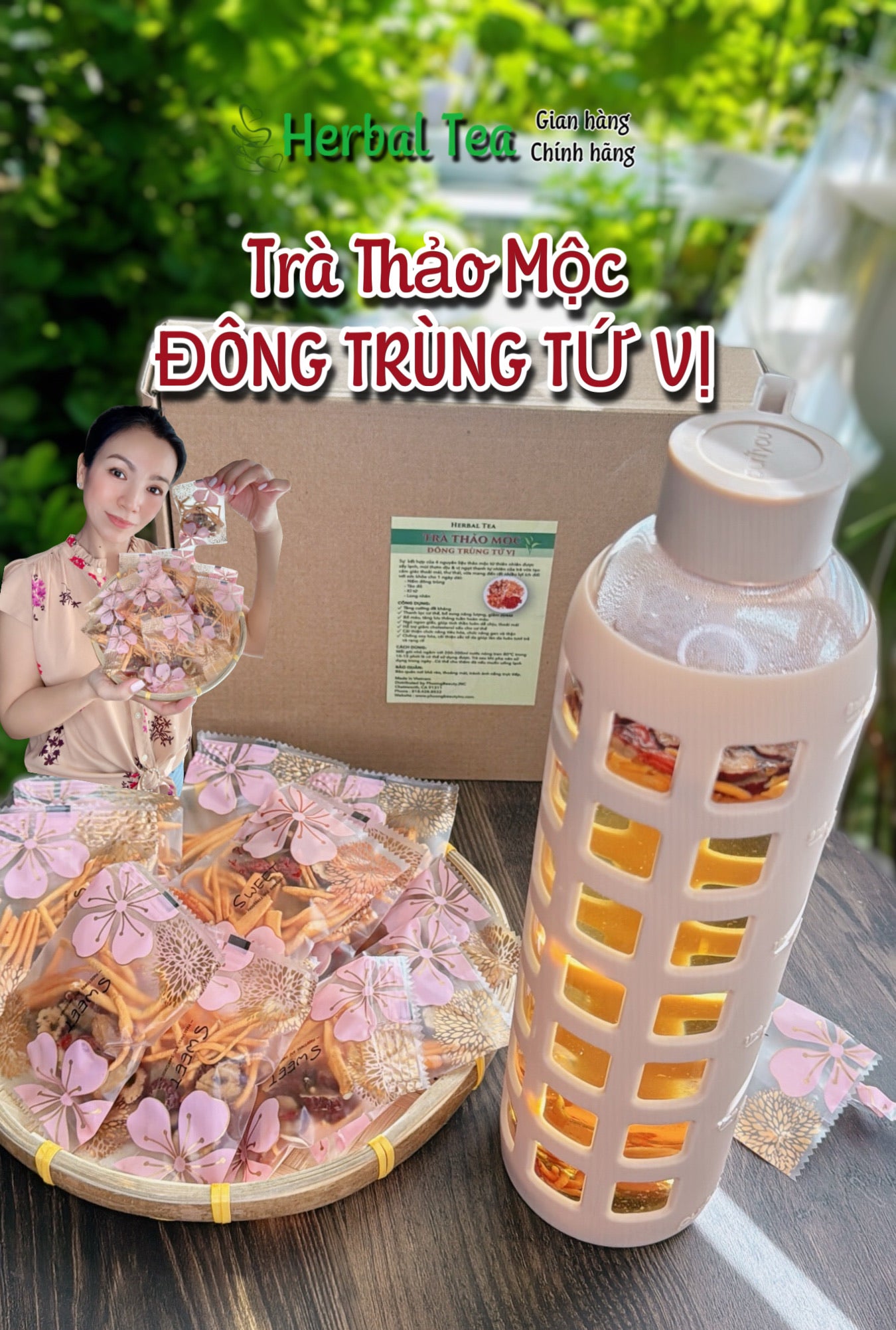 Trà Thảo Mộc Đông Trùng Tứ Vị
