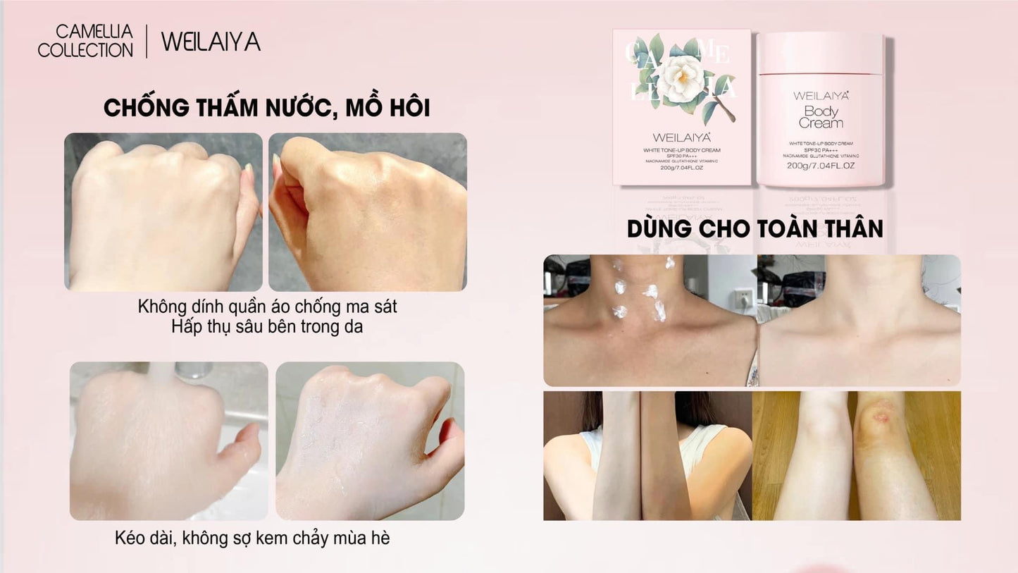 WEILAYA WHITE TONE UP BODY CREAM SPF30