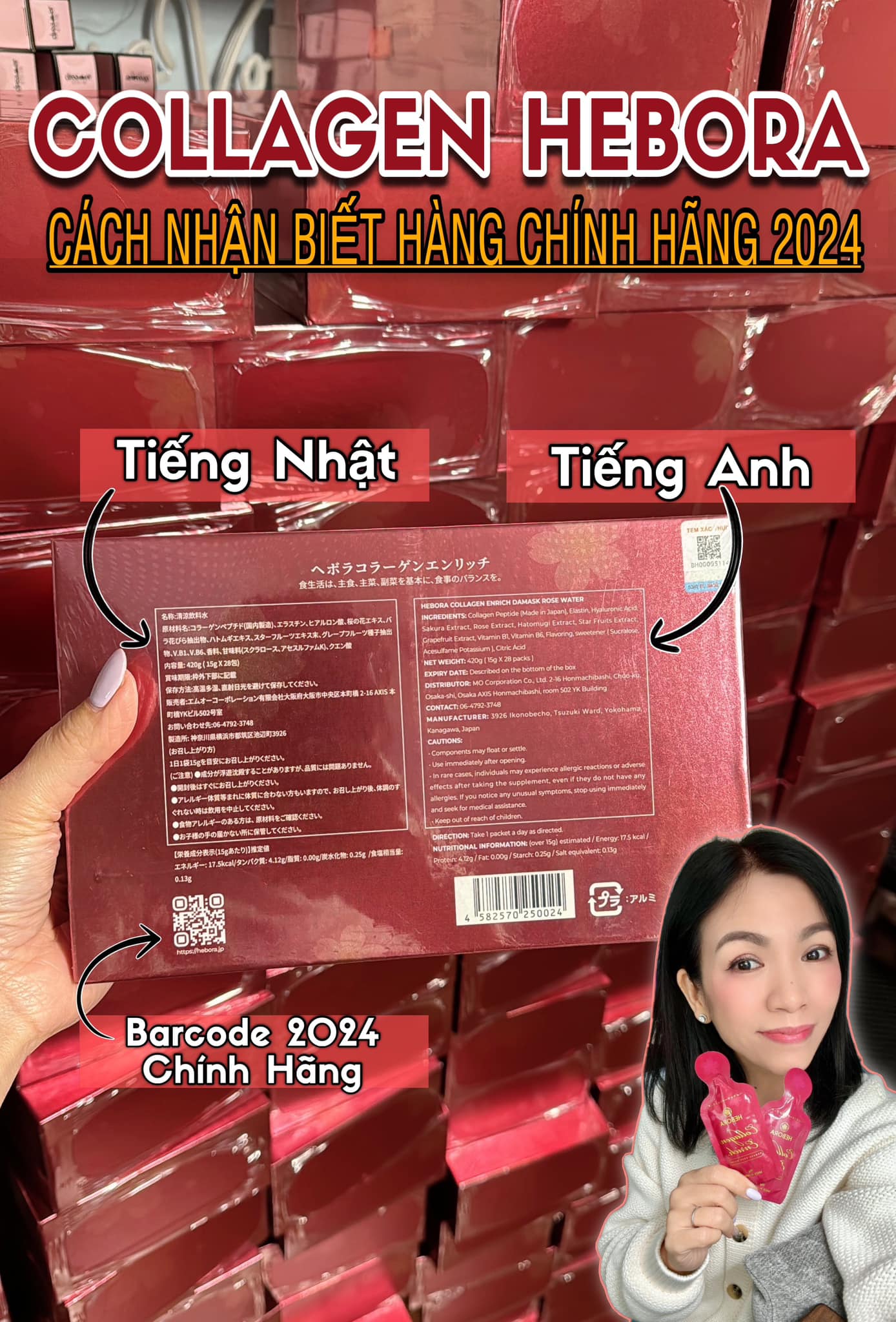 HEBORA - Nước uống Collagen Enrich Nhật Bản
