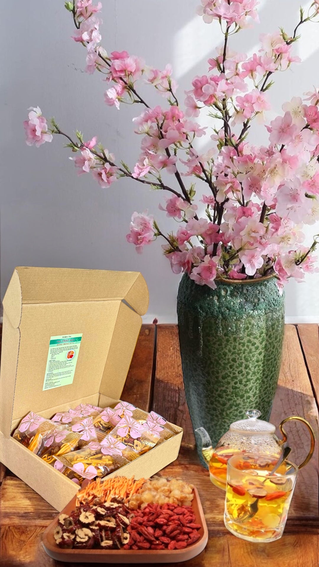 Trà Thảo Mộc Đông Trùng Tứ Vị