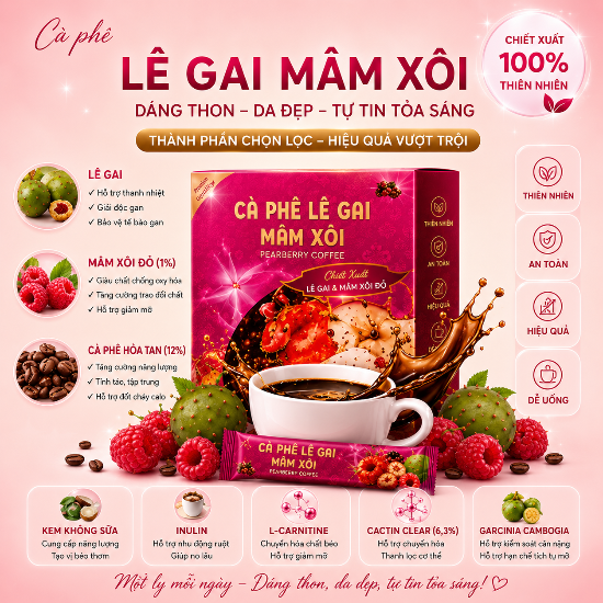 Cà phê Giảm Cân Lê Gai Mâm Xôi