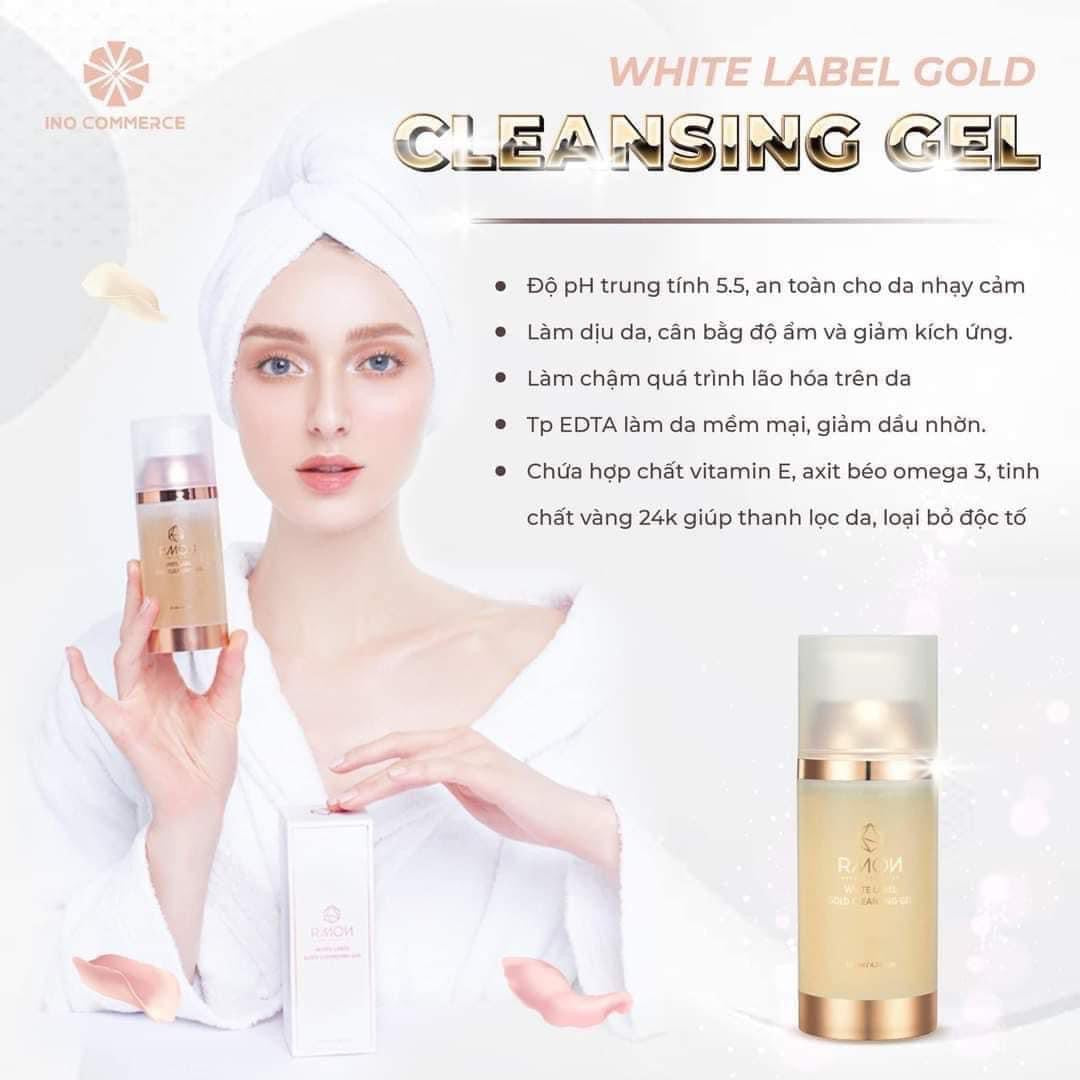 RMON WHITE LABEL GOLD CLEANSING GEL- GEL RỬA MẶT TẾ BÀO GỐC RMON