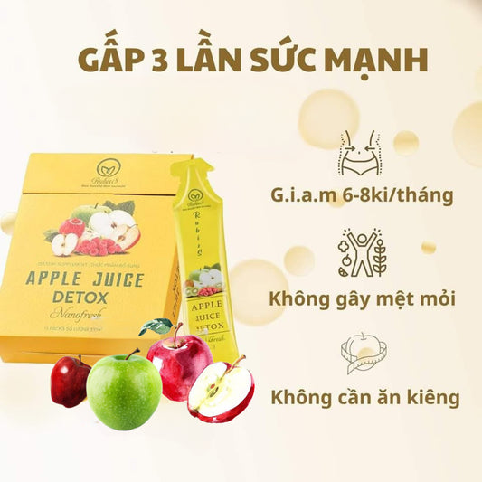 RUBISS APPLE JUICE DETOX - NƯỚC TRÁI CÂY GIẢM CÂN AN TOÀN