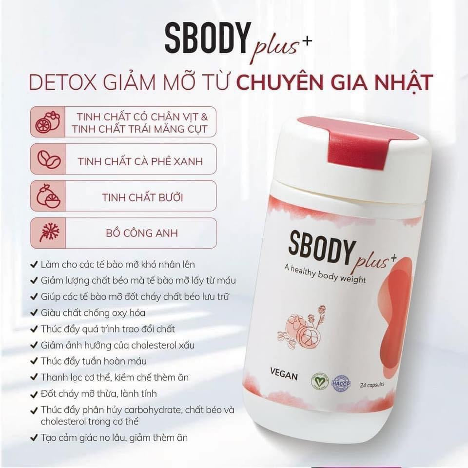 VIÊN UỐNG DETOX GIẢM CÂN SBODY PLUS+