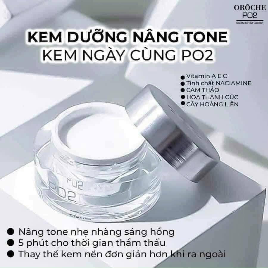 KEM DƯỠNG TRẮNG NÂNG TÔNG - PO2 WHITENING TONE UP CREAM