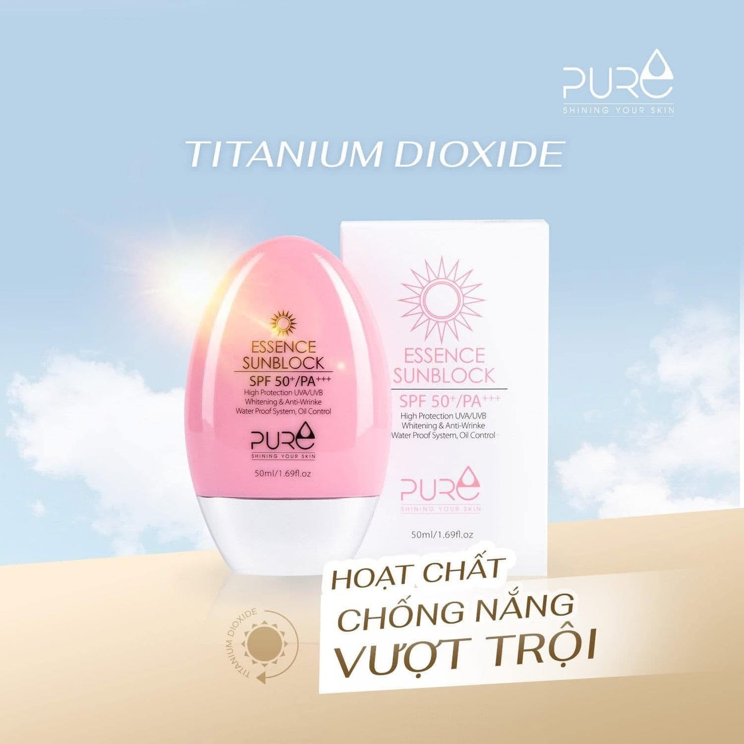 SỮA CHỐNG NẮNG NÂNG TÔNG PURE KOREA