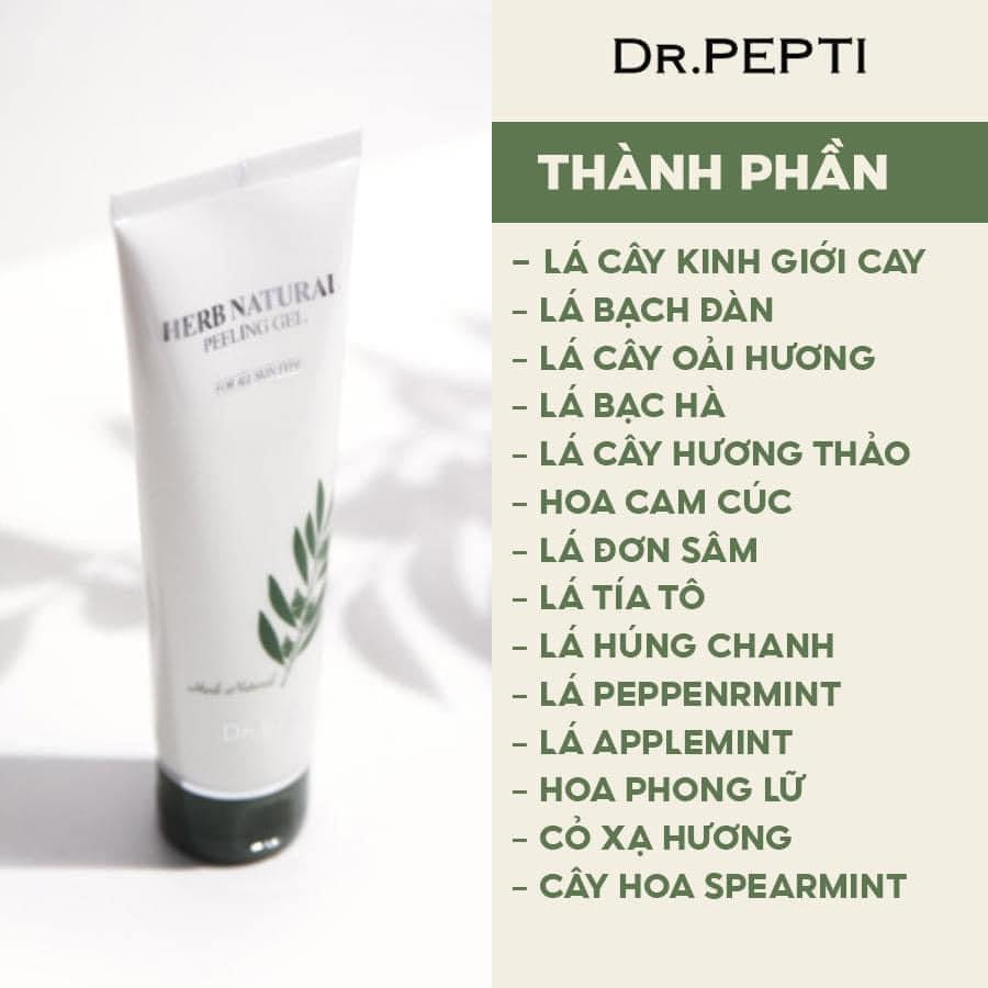 HERB NATURAL PEELING GEL DR.PEPTI - GEL TẨY DA CHẾT THẢO MỘC DR. PEPTI