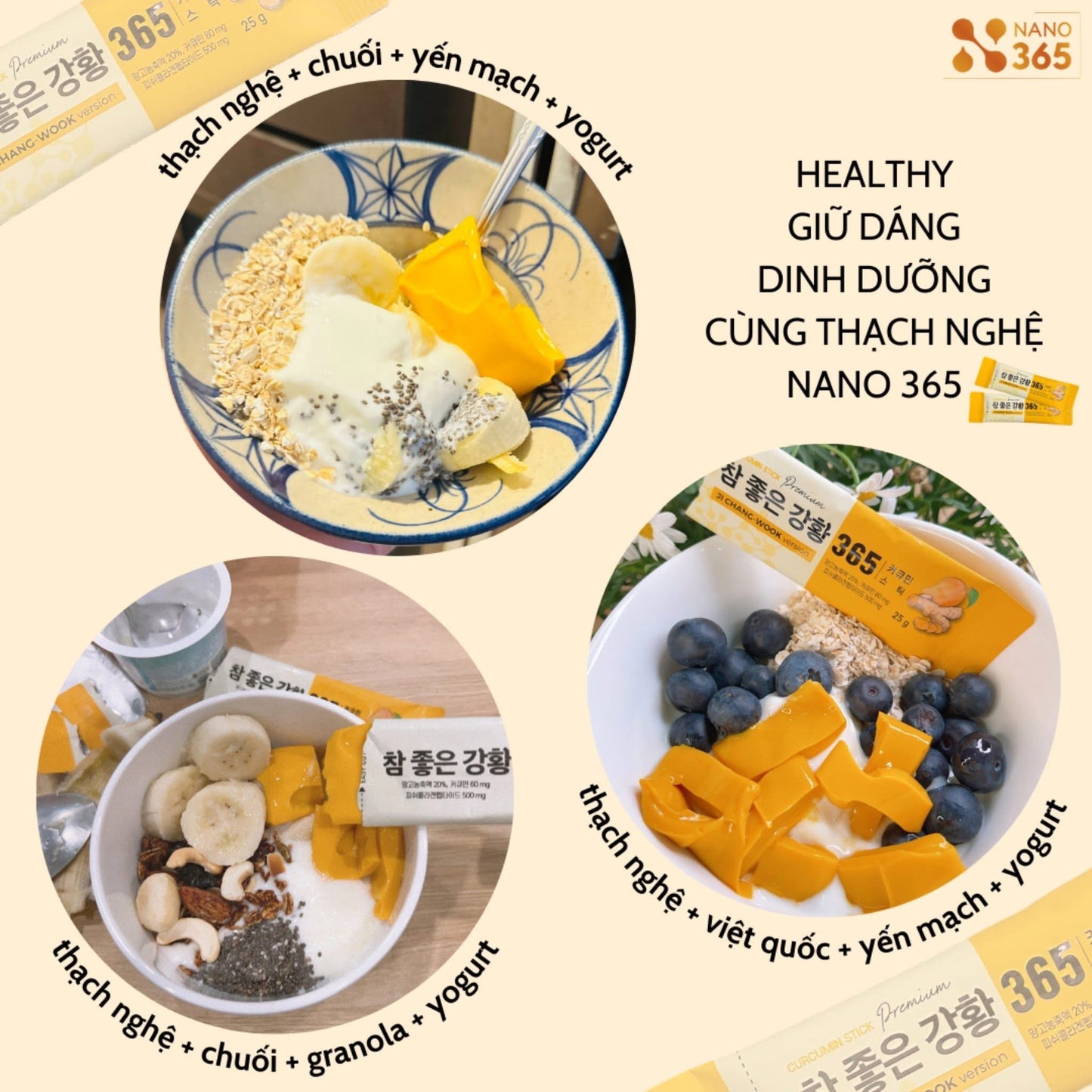 THẠCH NGHỆ NANO COLLAGEN  365 PREMIUM (VỊ XOÀI)