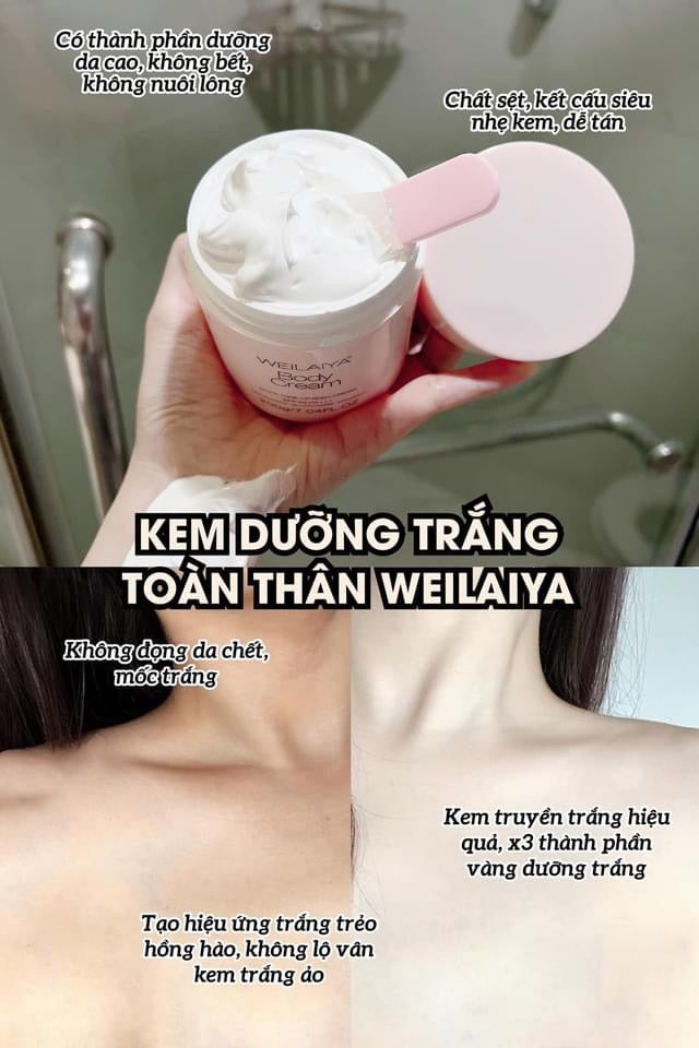 WEILAYA WHITE TONE UP BODY CREAM SPF30