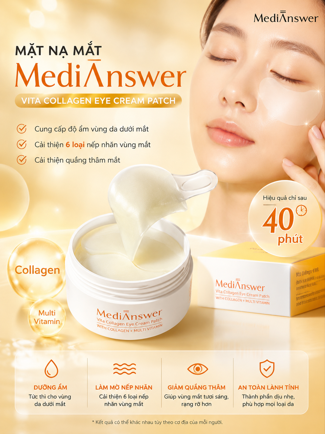VITA COLLAGEN EYE CREAM PATCH MEDIANSWER - MẶT NẠ MẮT