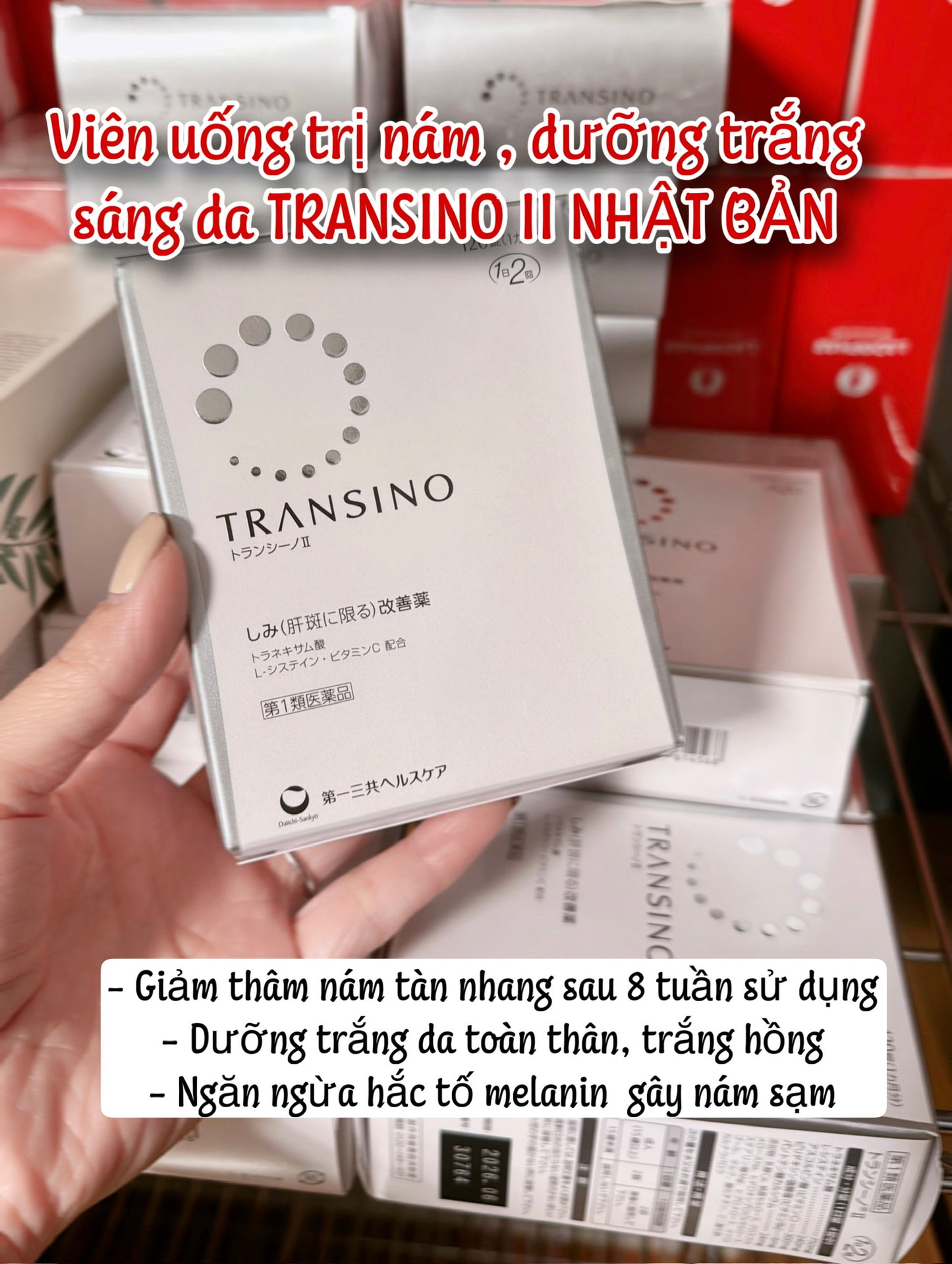 TRANSINO II - VIÊN UỐNG TRỊ NÁM SỐ 1 NHẬT BẢN 🇯🇵
