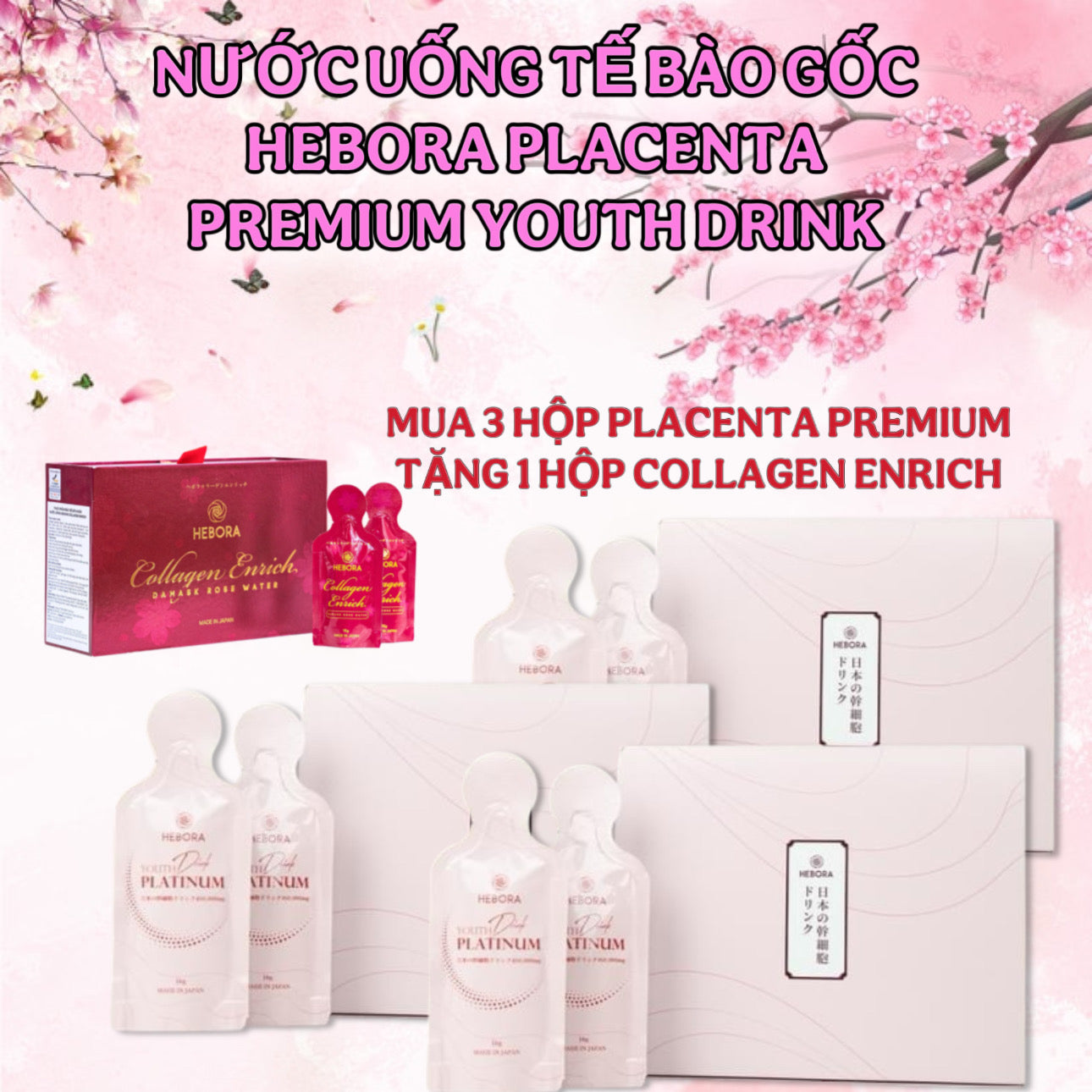 Nước uống tế bào gốc Placenta Hebora