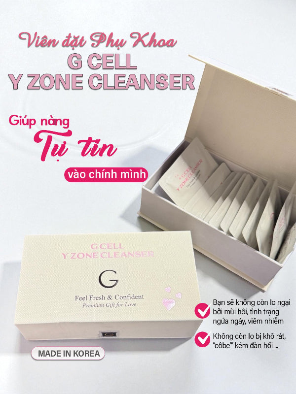 Viên đặt phụ khoa Gcell Y Zone Cleanser Hàn Quốc ( hộp 15 viên)