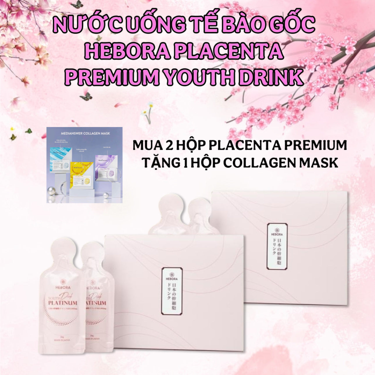 Nước uống tế bào gốc Placenta Hebora