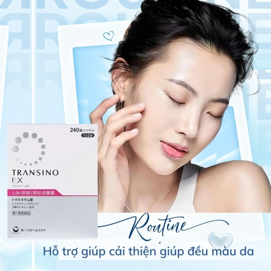 TRANSINO EX - Viên uống dưỡng trắng, mờ nám số 1 Nhật Bản (240v)